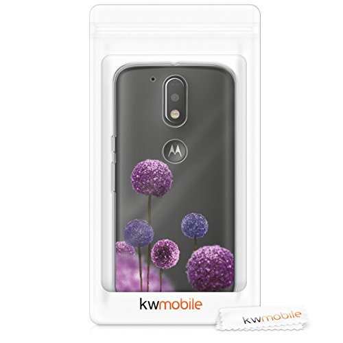 kwmobile Funda para Motorola Moto G4   Moto G4 Plus - Carcasa Protectora de  TPU  con dise  o de Flores moradas en  Rosa Fucsia Violeta Transparente  reviews kwmobile Funda para Motorola Moto G4   Moto G4 Plus - Carcasa Protectora de  TPU  con dise  o de Flores moradas en  Rosa Fucsia Violeta Transparente