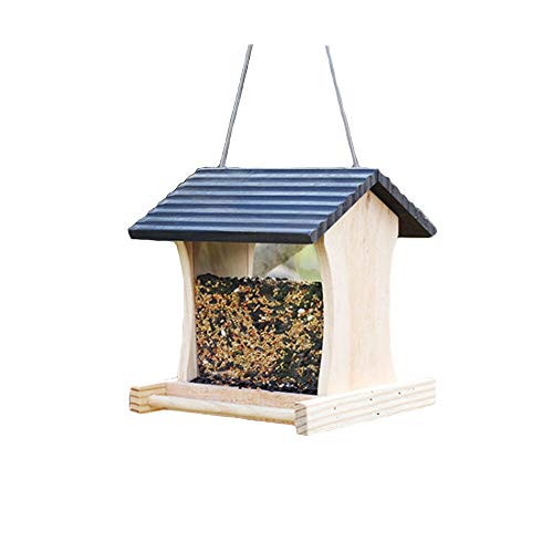 Preisvergleich Produktbild JWShang Vogelfutterstation für draußen, regendicht, zum Anziehen von Vögeln im Freien, Hinterhof, Garten, grau