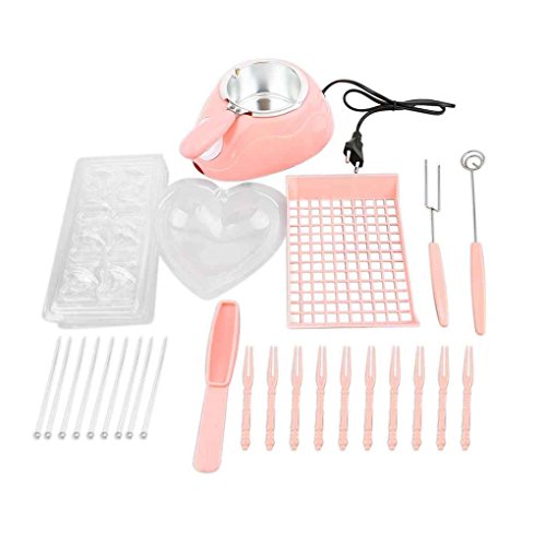 Preisvergleich Produktbild Providethebest EU-Stecker Durable Hot Chocolate Melting Pot Elektro Fondue Melter Maschine Set DIY Werkzeug