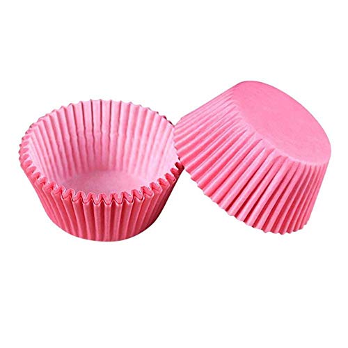 hnnew - 100 moldes de Papel para Magdalenas de Color Puro para decoración de Pasteles y Cupcakes, Rosa, 68x50x32cm/26.77x19.69x12.6in