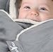 Wallaboo Baby Blanket Coco nore - For Car seat and Travel - Warm and safe - 90 X70 cm - For Babies from Newborn - grey