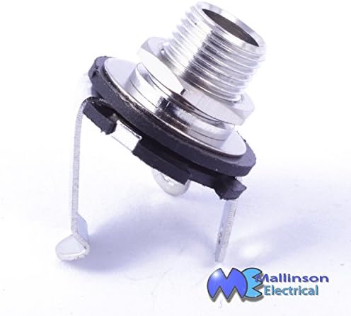 6.35mm 1/4" Mono Jack Socket Nickel Plated solder terminal Panel Mount