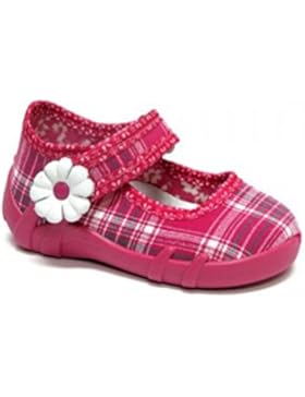 Yaro Mädchen Hausschuhe, mit Klettverschluss, Verschiedene Farben, Gr. 19 bis 26