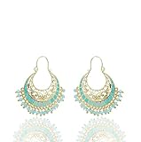 aros fantasia hindu por mayor chile Material: aleación, color: verde, rosa, oro, perla, piedras: Kundan.