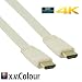 Produktbild Eurosell 5 Meter 5m weiss Highend Flachband HDMI Kabel 3D 4K Full HD - Flach Flat mit Ethernet
