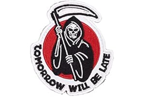 Elitex Training Parche Bordado con Velcro - Tomorrow Will Be Late - Parche para Mochilas y Chalecos de Cross Training y Gimnasio
