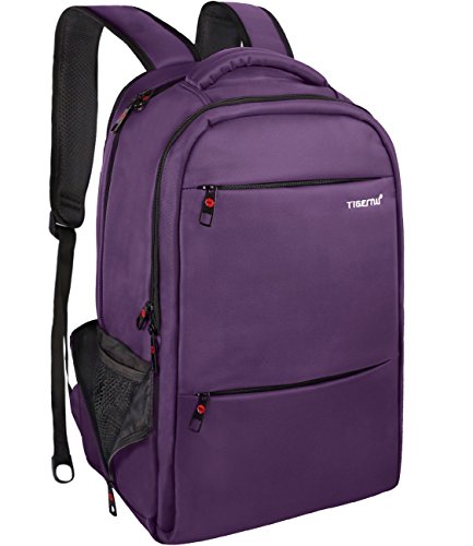 Norsens Notebook Laptop Rucksack 15 6 Zoll Gepolstert Wasserdichter Business Rucksack Damen Purple