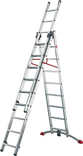 Preisvergleich Produktbild Hailo Kombileiter 2X9 + 1X8 Sprossen