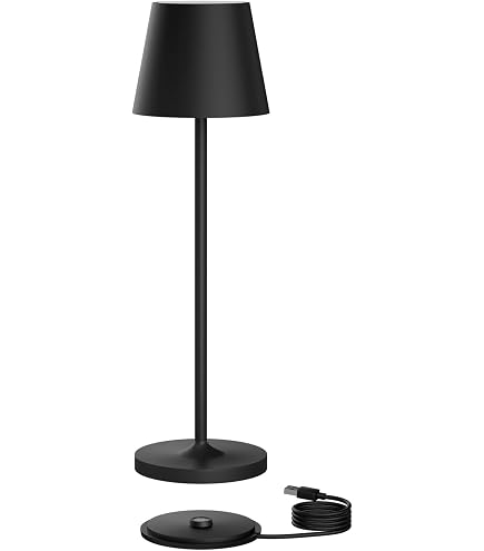 Lampada da Tavolo LED Senza Fili Ricaricabile, lampada da Comodino Dimmerabile Touch, 5600mAh Lampada da Scrivania Portabile, IP44, Luce da Lettura