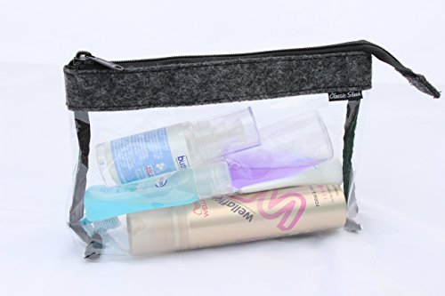 Transparente Kulturtasche – Kulturbeutel zur Mitnahme von Flüssigkeiten im Handgepäck auf Flugreisen – Clear Bag – 1Liter Volumen - 2