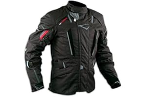 A-Pro srl Giacca Touring Moto Giaccone Protezioni CE Interno Removibile Impermeabile Nero (Nero, S)