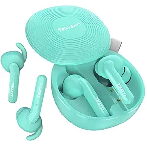 Fire-Boltt Buds 1100 True Wireless Earbuds, BT5.0, Full Smart Touch Control Bluetooth Earphones with Voice Assistance, 20 hrs Playtime with Charging case, Green (BE1100)