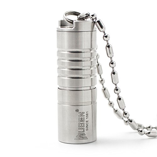 Wuben G339 Mini-Taschenlampe Leistungsstarke 130 Lumen Wasserdicht wiederaufladbar per USB zoombarer Spot 2 Modi XP-G2 LED Edelstahl versilbert
