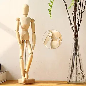 deziine 20 cm Wooden Human Art Drawing Flexible Joints Mannequin Manikins Figures Doll Model for Artists Sketch Charcoal Home Desk Decoration Children Toys