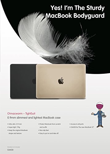 Ozaki O!macworm 0.9mm TightSuit Schutzhülle für das Apple Macbook 12″ – transparent [Zuganz zu allen Anschlüssen | Leicht & dünn | Anti-Rutsch Füße] – OA430TR - 8