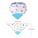 Baby Teething Bibs,Hikeren® 2 Pack Cotton Alphabet Teether Bibs Reversible 2 in 1 Baby Drool Bibs with BPA Free Silicone Chewable Teether, Baby Bandana Bibs for boys and girls