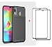 Produktbild AILZH kompatibel für HandyHülle Samsung Galaxy M20 Hülle+[2*panzerglas]Weiches TPU Silikon 360 Grad Schutzhülle Kratzschutz Stoßfänger bumper Cover Case Carbon-Faser matt(schwarz)