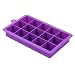 Produktbild DaoRier Silikon-Eiswürfelform, 15 quadratische Eiswürfelformen, Lebensmittelqualität violett violett 18.5*11.5CM