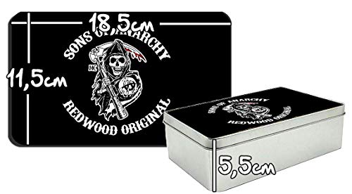 Hijos De La Anarquia Sons of Anarchy Samcro Redwood Original Men of Mayhem B Caja Lata Metal Tin Box