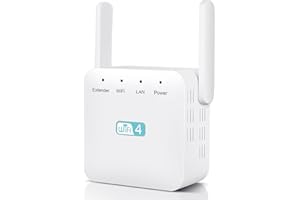 KOSIY WLAN Verstärker WLAN Repeater 300Mbit/s 2,4GHz, Repeater Mit 2 Antenne, WiFi Verstärker mit LAN/WAN Port, WiFi Repeater Support 4 Modus, Kompatibel mit Allen Standard Router, A-XDY31