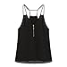 Produktbild Damen Sommer Reißverschluss Tank Crop Tops Vest Tanktops Weste Cami DOLDOA Oberteile T-Shirt Geburtstags Geschenk Für Frauen Mädchen Freundin (EU:40, Schwarz - 7)