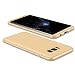 Produktbild JMGoodstore Samsung Galaxy S8 Hülle,+Panzerglas Displayschutzfolie,3 in 1 Ultra Dünn 360 Full Body Schutz Schutzhülle Anti-Kratzer Stoßfest Hart PC Skin Rückdeckel Glatte Rückseite Bumper Gold