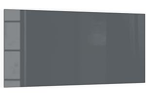 DEQORI Küchenrückwand Glas | Unifarben - Dunkelgrau | 100x50 cm | Bad- oder Herd-Rückwand | Herdblende Spritzschutz für Küche & Badezimmer | Moderne Deko für Fliesenspiegel