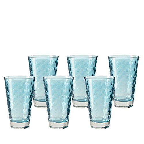 spécification Leonardo Optic 014776 Lot de 6 grands verres à eau Passent au lave-vaisselle Bleu
