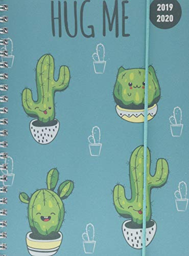 Collegetimer Cactus 2019/2020 - Kaktus - Schülerkalender A5 (15 x 21) - Ringbindung - Weekly - 224 Seiten - Terminplaner
