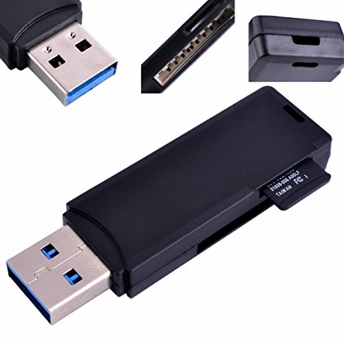 USB 3.0 Kartenlesegerät TF & SD Kartenslots Memory Card Reader USB Kartenleser für Micro SD/SDXC TF Karten – von Gilsey - 3