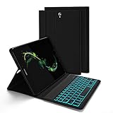 ✔ALLES IN EINS, 3 IN 1 FUNKTION - Lederhülle, abnehmbare Bluetooth Keyboard und einstellbarer Ständer, alles in eins. Ideal für Arbeit und Lernen mit Galaxy Tab S3 Android Tablet.