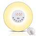 Produktbild Yami Wake-Up Light,Wecker Licht,Wake-Up Licht Wecker mit Sonnenaufgang Simulation und 6 Nature Sound & FM Radio, 6 Farben Atmosphäre Lampe, 10-Helligkeit Nachttisch Licht, Touch Control Morgen Alarm Lampe mit Snooze-Funktion, Pefect für Schlafzimmer, Wohnzimmer, Büro, etc