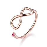 Material Der Infinity-Ring besteht aus 925er Sterlingsilber und ist roségold. Die Sterlingsilberringe sind nickelfrei, bleifrei, kadmiumfrei und hypoallergen und 100% sicher für empfindliche Haut.