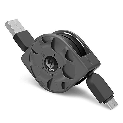 1m USB 2.0 vers Type C Câble Rétractable YONTEX USB Type C à A 2.0 Câble avec Connecteur Ultra Résistant Divers rétrécissement de Longueur Facile à Utiliser et de Stockage Câble Charge Synchro Rapide