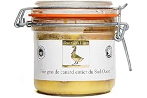FOIE GRAS LUXE FOIE GRAS ARTISANAL DE CANARD ENTIER MI-CUIT – Français 100% - Bocal en Verre - Verrine 320gr
