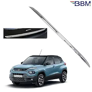 BBM Car Dicky Trim Garnish diggi Silver Chrome Line Stainless Steel for Boot Show Compatible with Tata Punch 2021 Onward