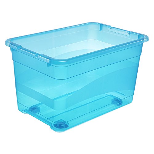 OKT 10943632000 Kristallbox mit Rollen 52 L, blau / transparent - 3