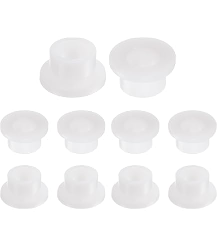 Kozelo Flanschbuchse 4 Stück – Nylon-Gleitlager 10,1 X 15,1 X 15,5 Mm, Weiß, Für Maschinen & Geräte