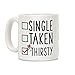 Produktbild DIMAA Single Taken Thirsty White 11 Ounce Ceramic Coffee Mug
