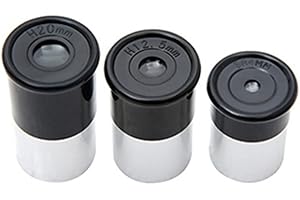 Acxico 3Pcs/Set Universal 0.965inch/24.5mm Telescope Eyepiece Set H20mm H12.5mm SR4mm for Astronomy Photography Accessory Kits