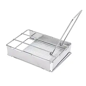 Belity Foldable Stainless Steel Toaster Plate Portable Outdoor Camping Bread Toaster Grill