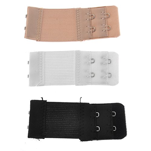 Preisvergleich Produktbild WINOMO 3st Damen BH Extender Erweiterung Träger (schwarz + weiß + nackt)