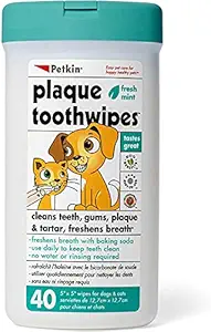 Petkin 40-Count Plaque Toothwipes (1 Pack)