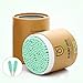 Produktbild QJHP Natürlicher Bambus Wattestäbchen Multifunktion 100% Reine Baumwolle Sicher Hygienisch Chemikalien Frei Doppelt Geleitet Für Empfindliche Haut,Green3pcs