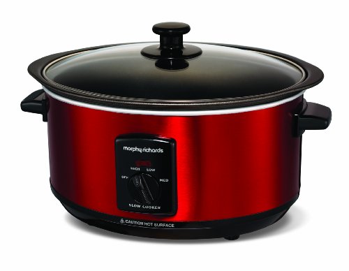 Morphy Richards Accents 48702 Sear and Stew Slow Cooker, 3.5 L - Red
