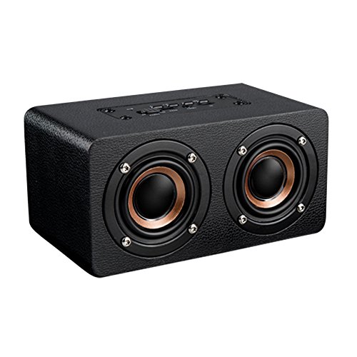 KTLEU 10W Holz Lautsprecher Bluetooth 4.2 Lautsprecher mit 12 Stunden Laufzeit HiFi Sound Effekte (Schwarz) KTLEU 10W Holz Lautsprecher Bluetooth 4.2 Lautsprecher mit 12 Stunden Laufzeit HiFi Sound Effekte (Schwarz)