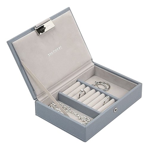 Preisvergleich Produktbild Stackers Schmuckbox mit Fächern und Deckel blau