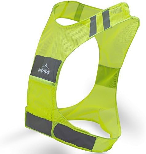 The Rocky Peak New Best Reflective Running Vest w/Pocket - #1 Recommended Safety Gear - Great for Biking, Cycling, Walking for Men & Women (Small-Large)