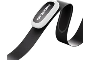 iGPSPORT HR50 Heart Rate Monitor Chest Strap, Bluetooth ANT+ 1 Year Battery Life IPX7 Waterproof HRM Sensor, for Cycling Running Yoga Fitness Sports
