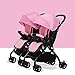 Produktbild HWG-GAOYZ Sportkinderwagen Kinderwagen Zwillinge Aluminiumlegierung Ultraleichtes Falten Kann Sitzen Kann Landschaft Regenschirm,Pink